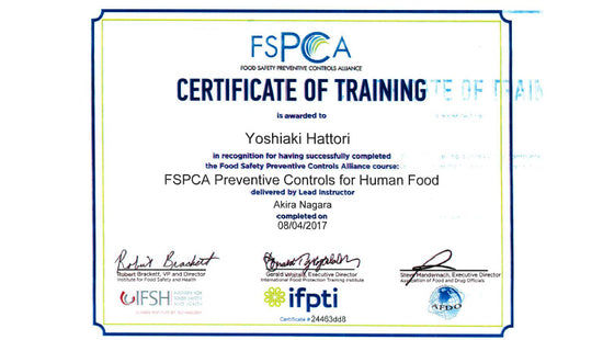 FSMA PCQI certification