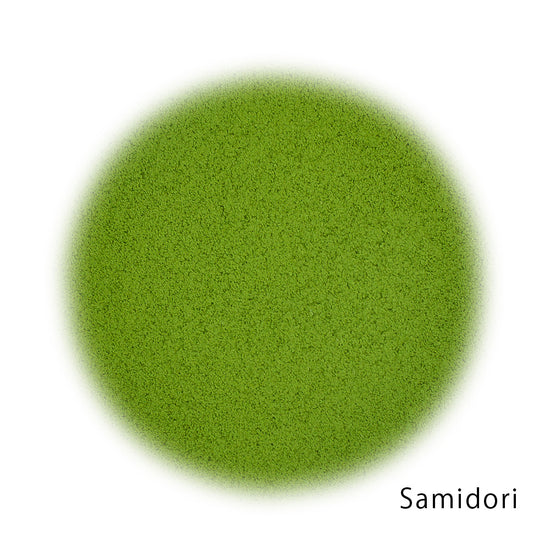 Samidori matcha green tea powder.