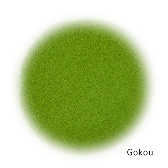 Goko matcha green tea powder.
