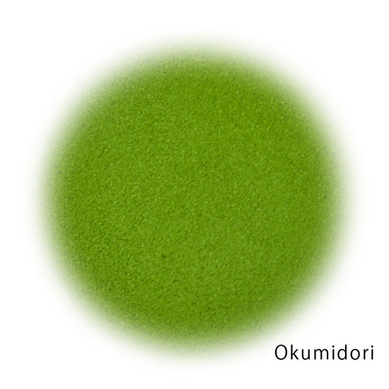 Okumidori matcha green tea powder.