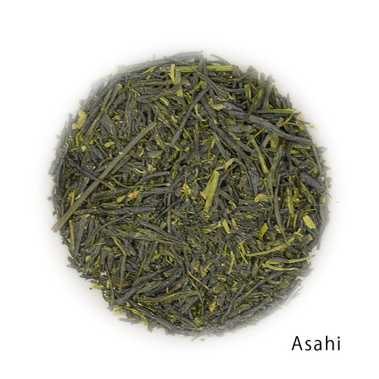 Asahi green tea leaves.