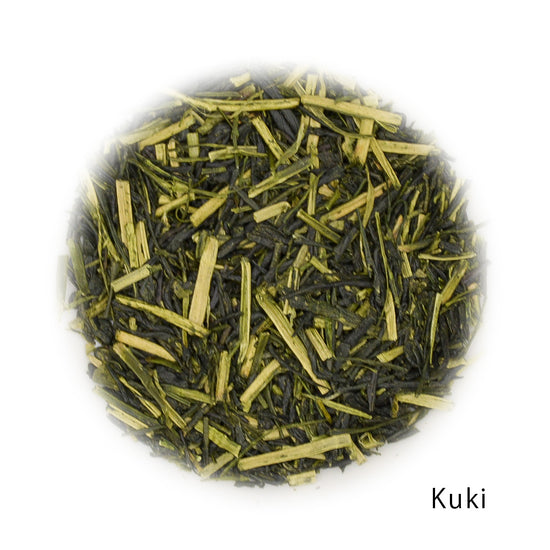 Kuki green tea leaves.